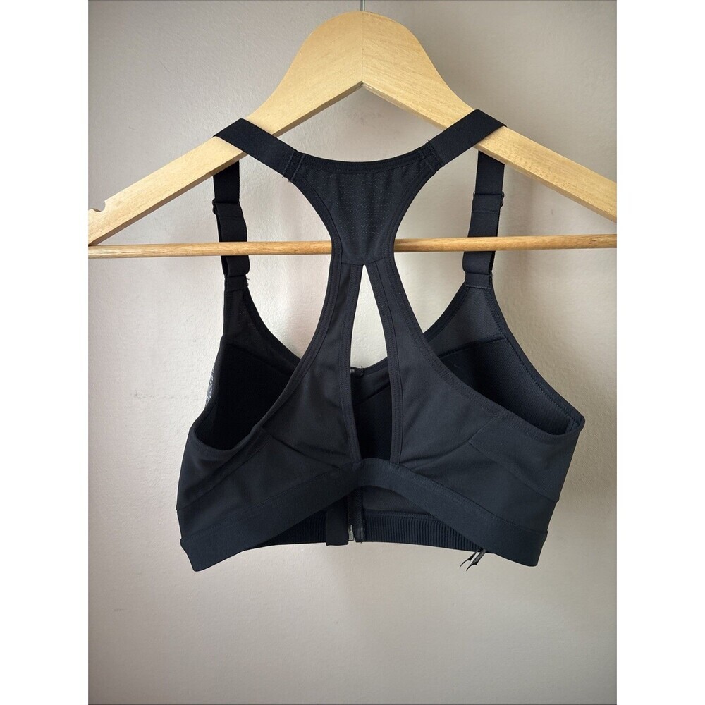 Victoria’s Secret Incredible Max Sports Bra Zip Front Racerback Gray 32D - Picture 4 of 6